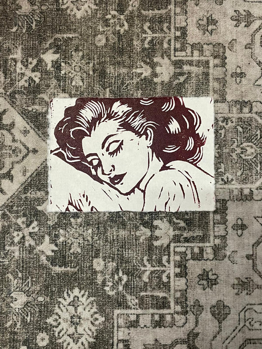 A7 Lino Print - At Last