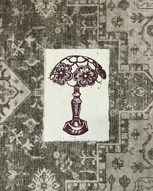 A7 Lino Print - Lamp