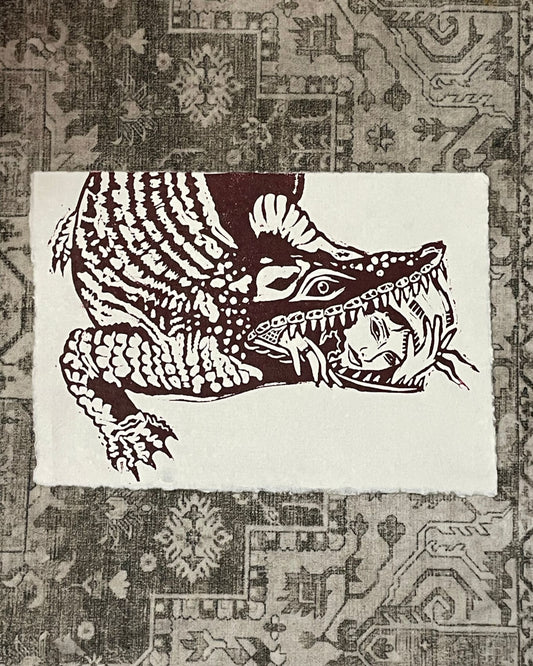 A5 Lino Print - Don't Move
