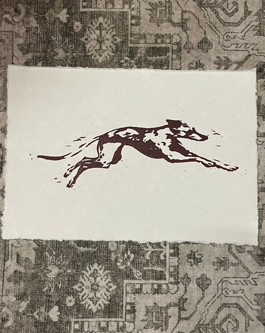 A5 Lino Print - Dog